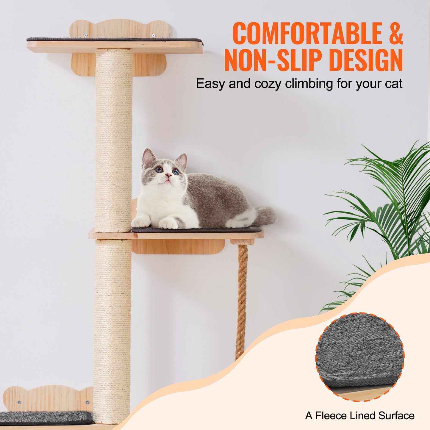 Tall Cat Wall Furniture Set — Premium 4 Tier