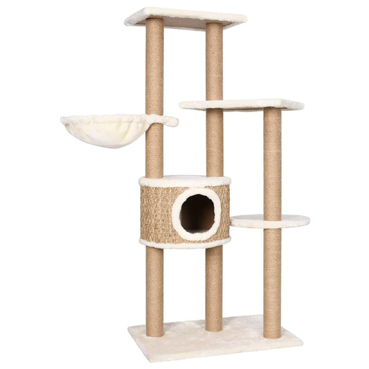 Tall Seagrass Cat Tower — Premium 126 cm
