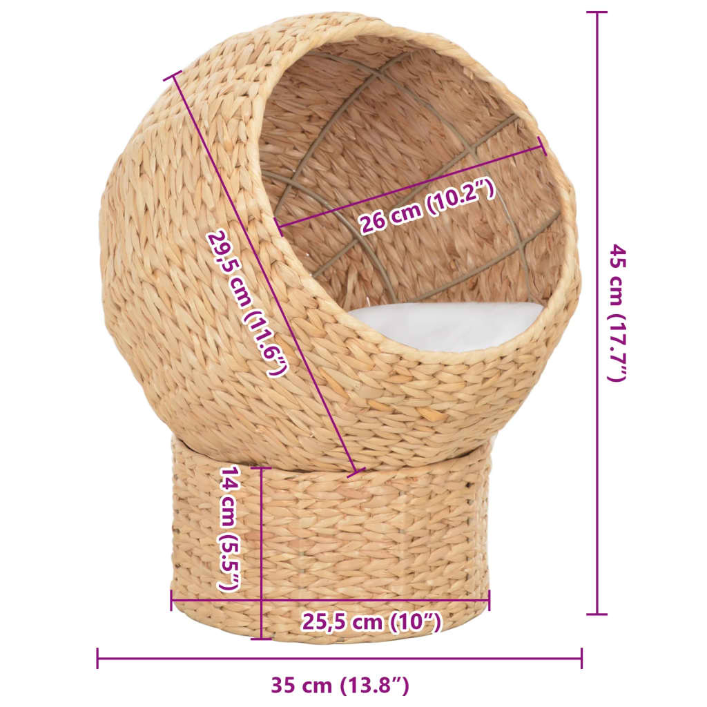 Luxury Seagrass Cat Pod — Handcrafted