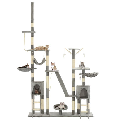 XXL Sisal Cat Tree — Adjustable 230–250 cm