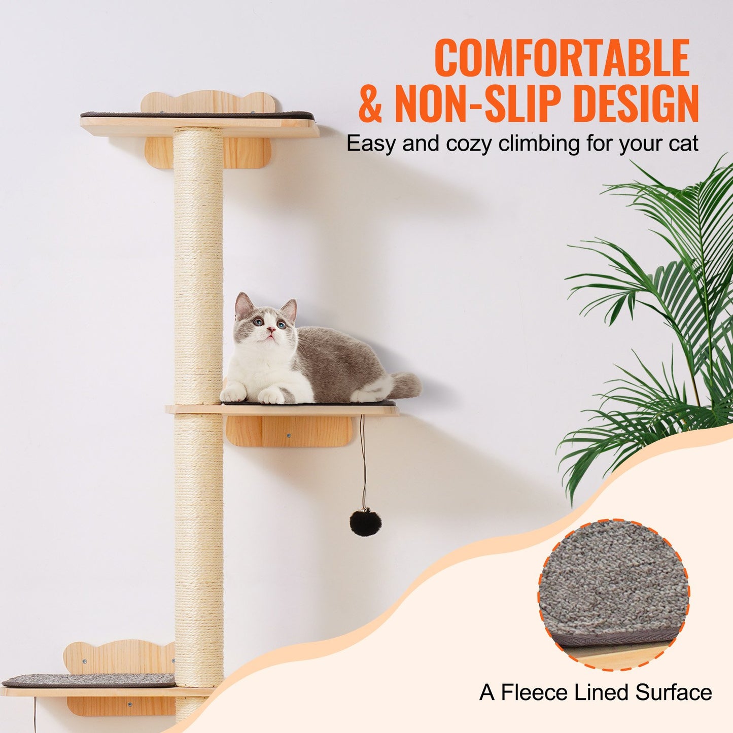 Modern Cat Wall Furniture Set — 4 Tier