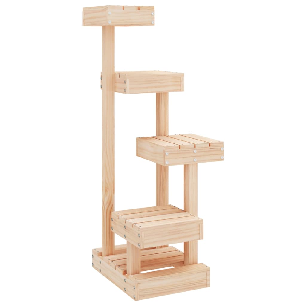 Solid Pine Wood Cat Tree — Minimalist Design