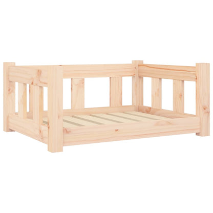Scandinavian Pine Wood Dog Bed — Natural Finish