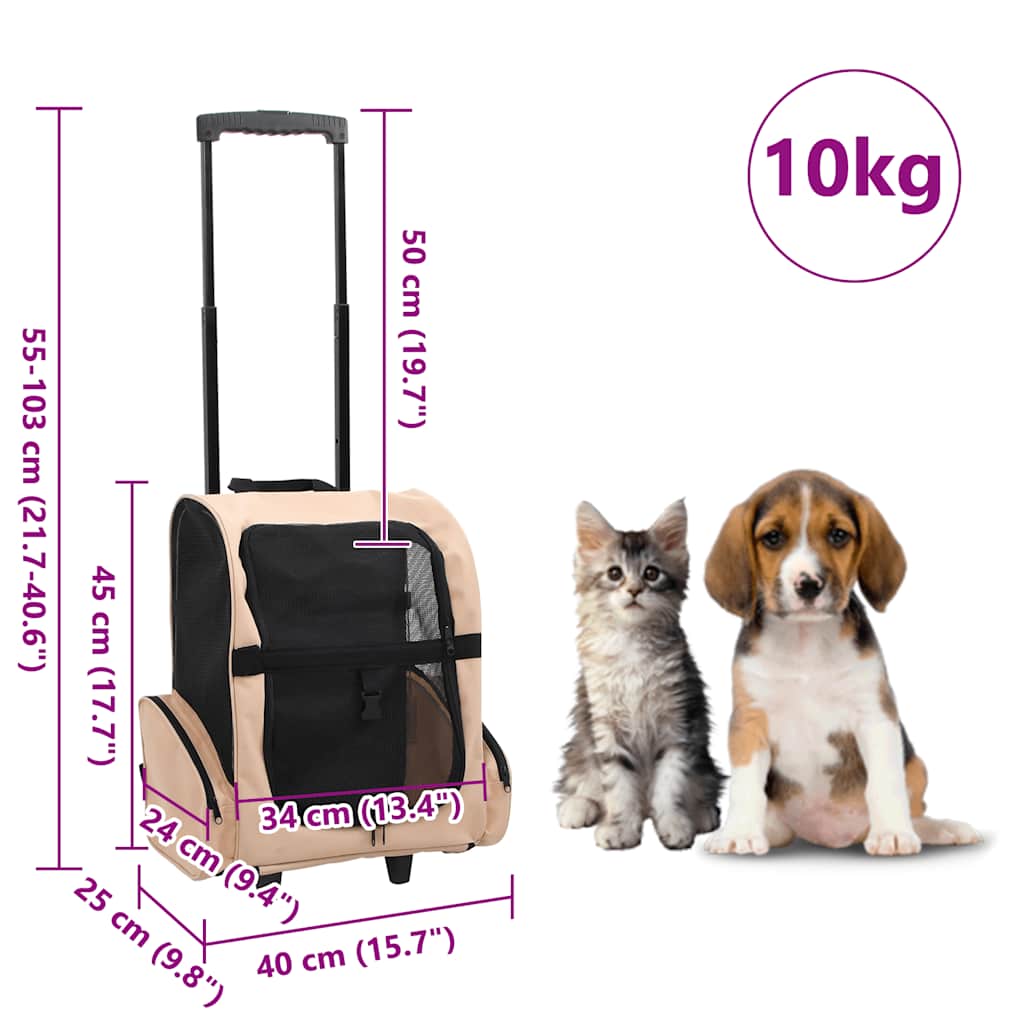 Foldable Pet Travel Stroller — 3-in-1 Design
