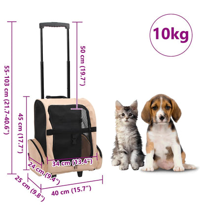 Foldable Pet Travel Stroller — 3-in-1 Design