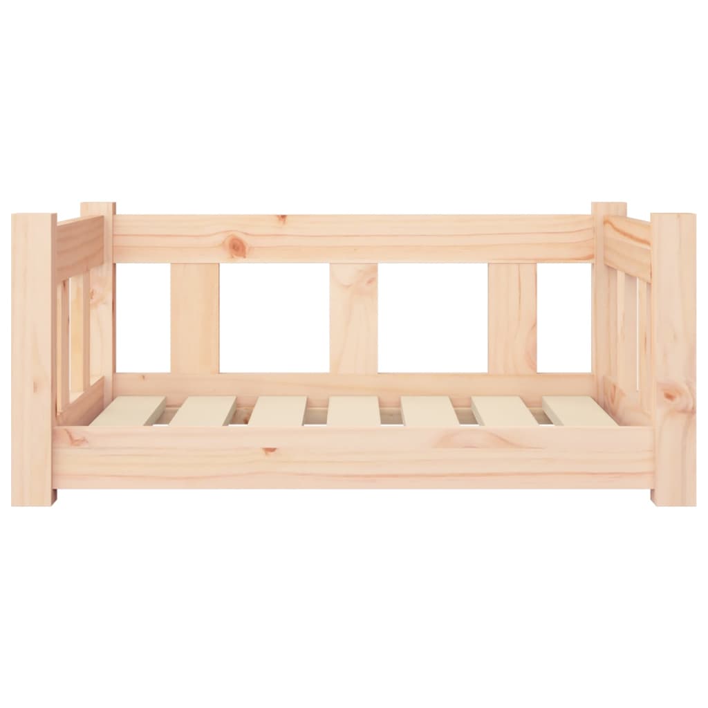 Scandinavian Pine Wood Dog Bed — Natural Finish