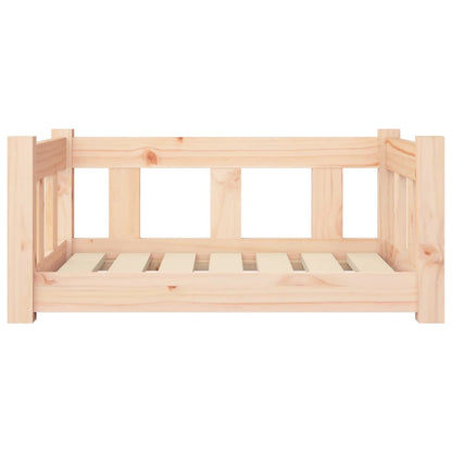 Scandinavian Pine Wood Dog Bed — Natural Finish