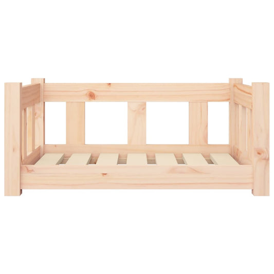 Scandinavian Pine Wood Dog Bed — Natural Finish