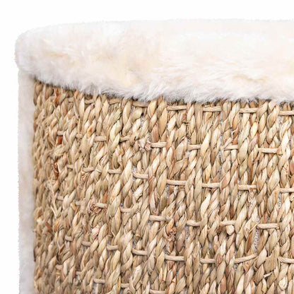 Round Seagrass Cat Basket — Natural & Handwoven