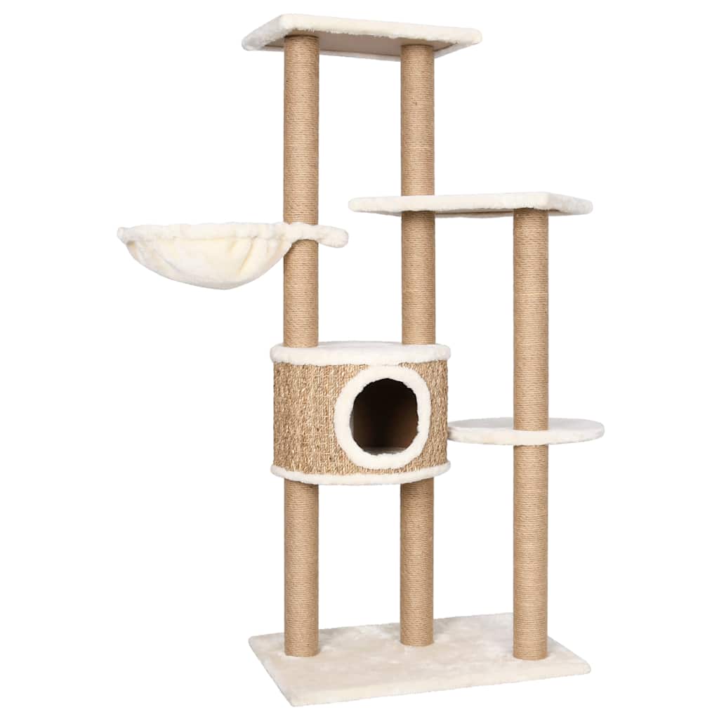 Tall Seagrass Cat Tower — Premium 126 cm