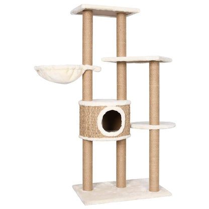 Tall Seagrass Cat Tower — Premium 126 cm