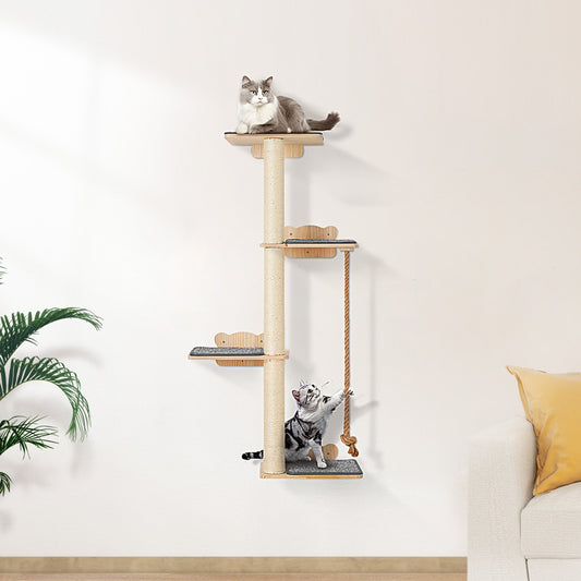 Tall Cat Wall Furniture Set — Premium 4 Tier