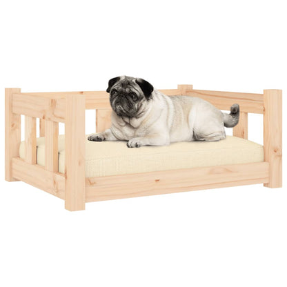 Scandinavian Pine Wood Dog Bed — Natural Finish