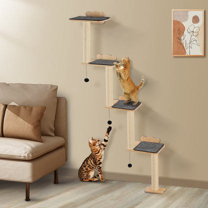 Modern Cat Wall Furniture Set — 4 Tier