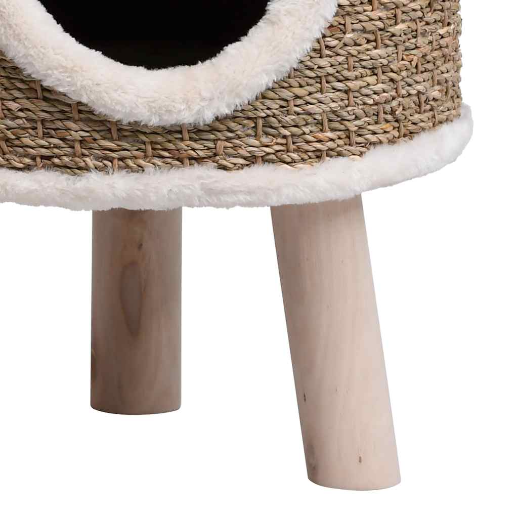 Seagrass Cat Tree with Oak Legs — 41 cm