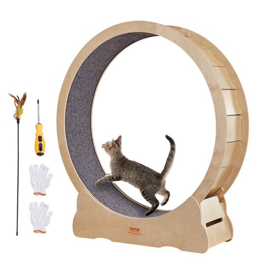 Silent Cat Exercise Wheel — Birch Wood