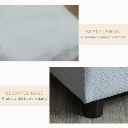 Velvet Dog Sofa Bed with Hidden Storage