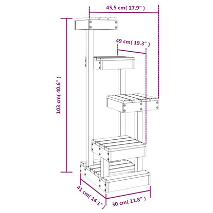 Solid Pine Wood Cat Tree — Minimalist Design