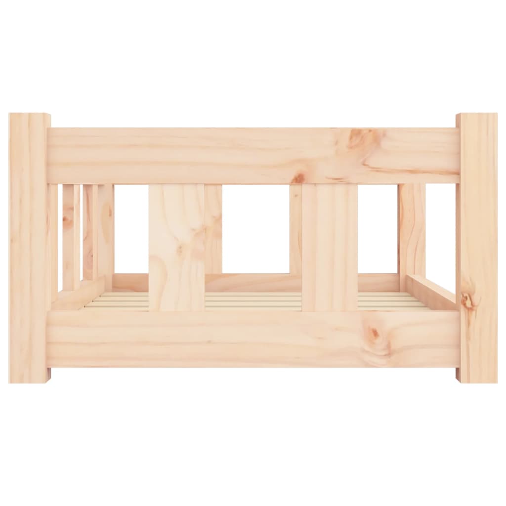 Scandinavian Pine Wood Dog Bed — Natural Finish